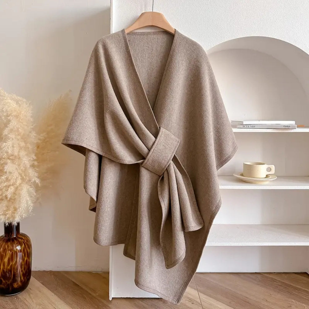 EB | Damen Winddichter Poncho Schal Mantel