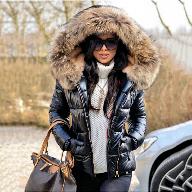 EB | Damen Winter Daunenjacke - Warmer Kapuzenmantel