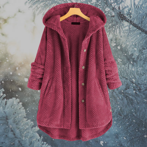 EB | Damen Winter Fleecejacke mit Kapuze