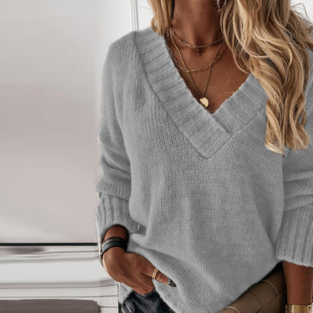 EB | Woll V-Ausschnitt Pullover für Damen