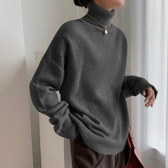 EB - Weit geschnittener warmer Rollkragenpullover