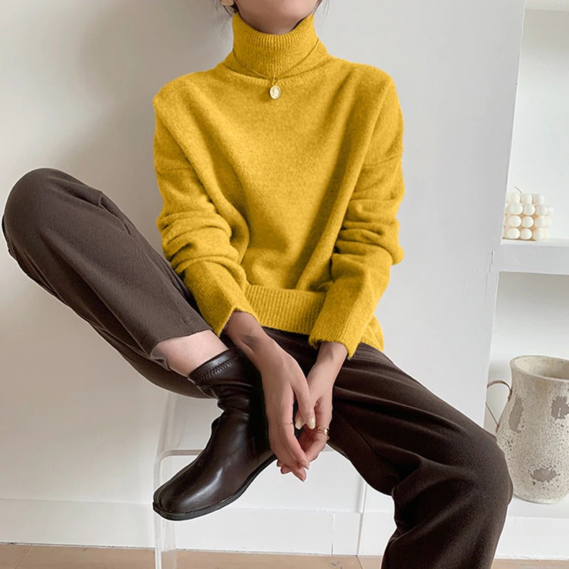 EB - Weit geschnittener warmer Rollkragenpullover