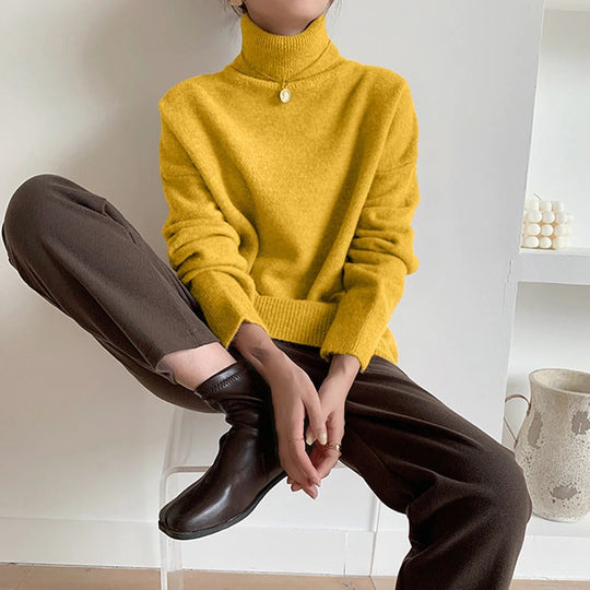 EB - Weit geschnittener warmer Rollkragenpullover