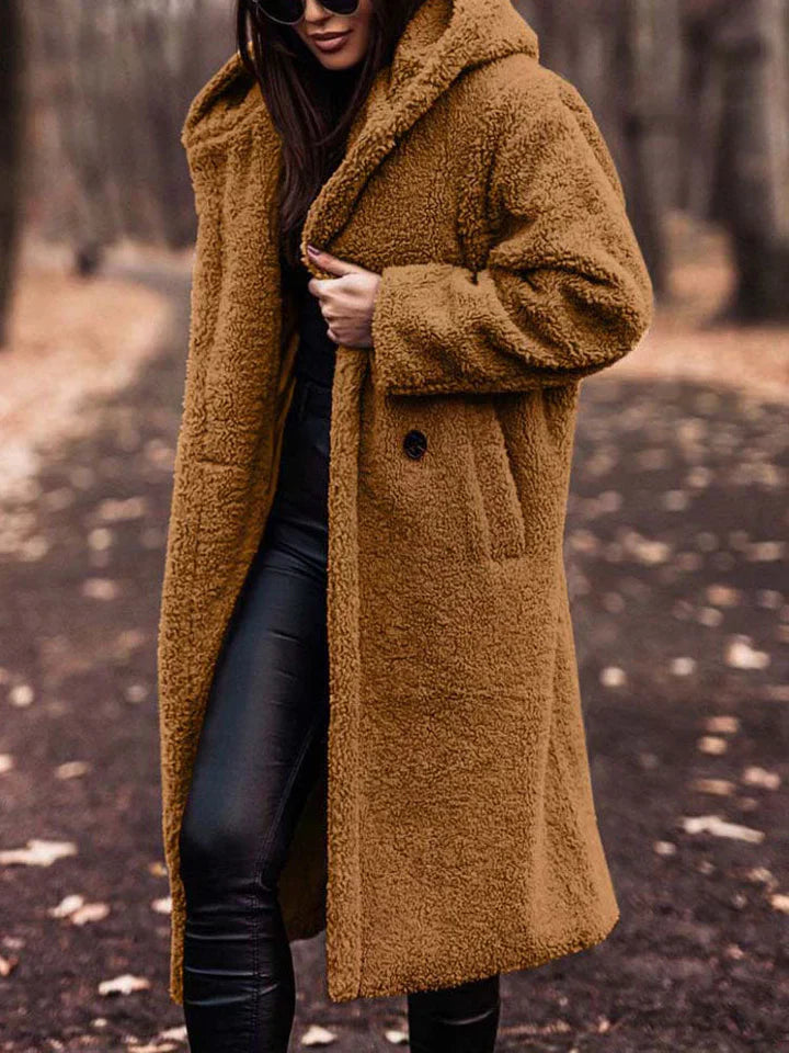 EB | Lange Sherpa Damenjacke