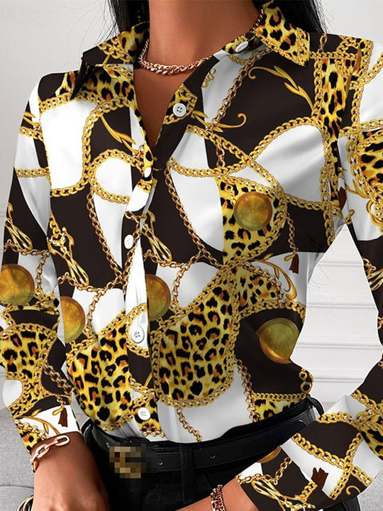 EB | Schicke Damenbluse mit Goldenen Details