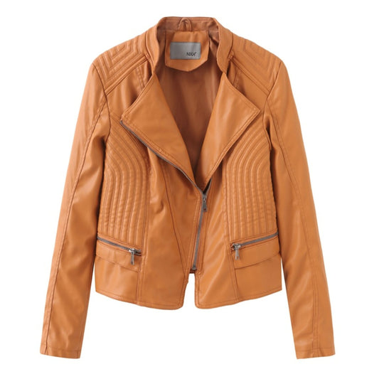 EB | Klassische Bikerjacke Kunstleder Zeitloses Design