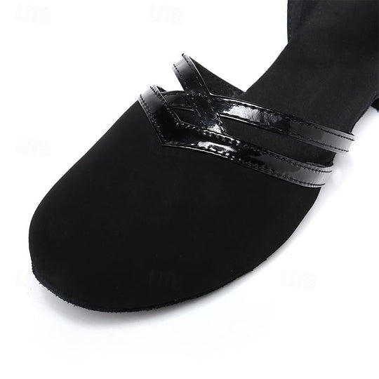 EB | Moderne Tanzschuhe für Damen Schwarz Hochwertiges Wildleder