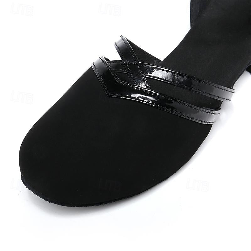 EB | Moderne Tanzschuhe für Damen - Schwarz - Hochwertiges Wild