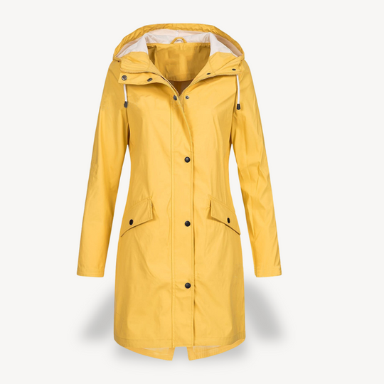 EB | Damen Wasserdichter Hooded Regenmantel