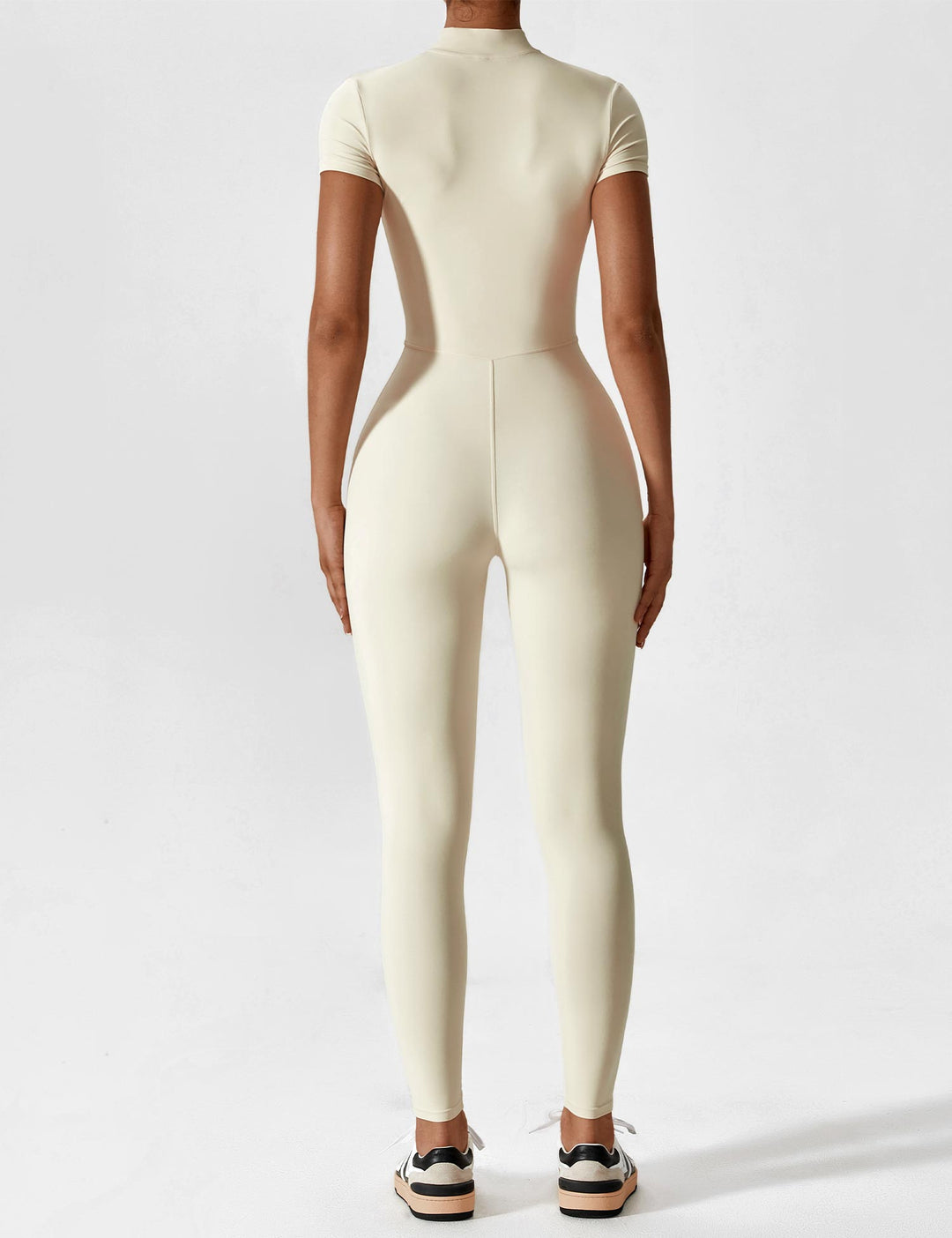 EB - Lange Ärmel/Kurze Ärmel Reißverschluss Jumpsuit für Frauen