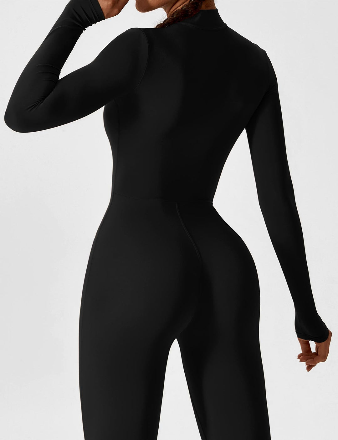 EB - Lange Ärmel/Kurze Ärmel Reißverschluss Jumpsuit für Frauen