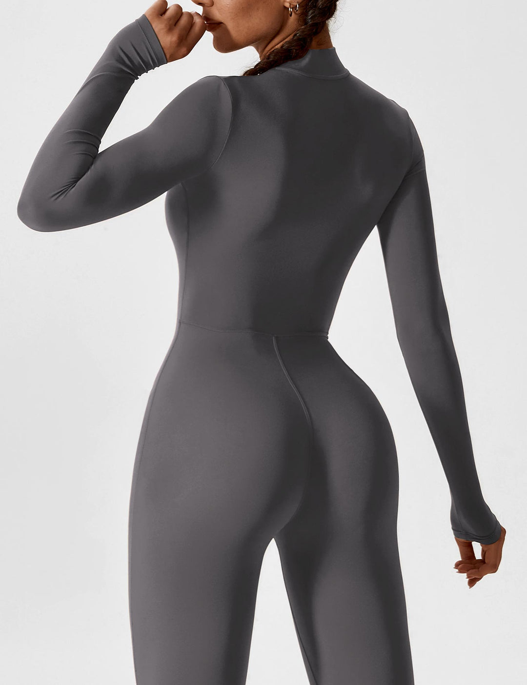 EB - Lange Ärmel/Kurze Ärmel Reißverschluss Jumpsuit für Frauen