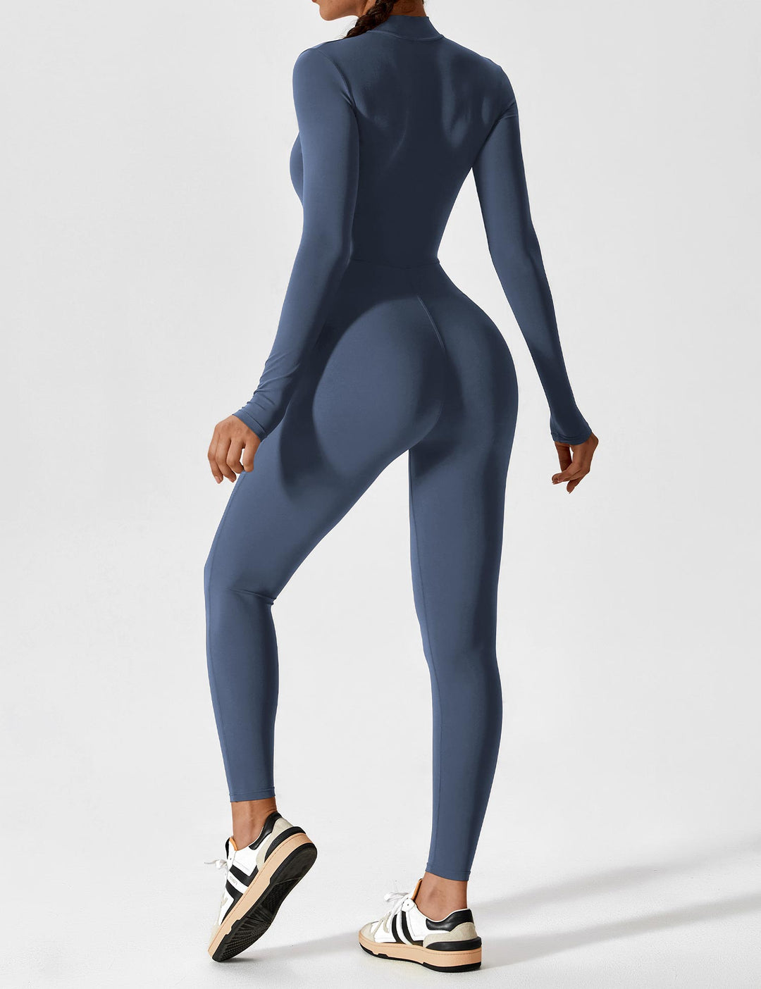 EB - Lange Ärmel/Kurze Ärmel Reißverschluss Jumpsuit für Frauen