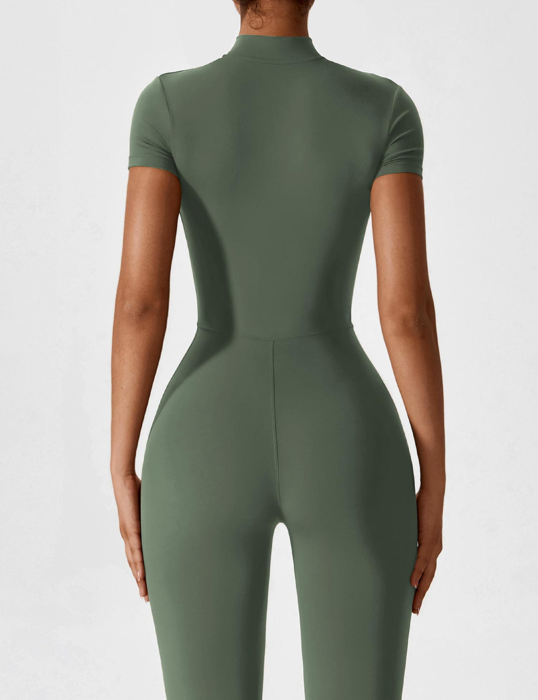 EB - Lange Ärmel/Kurze Ärmel Reißverschluss Jumpsuit für Frauen