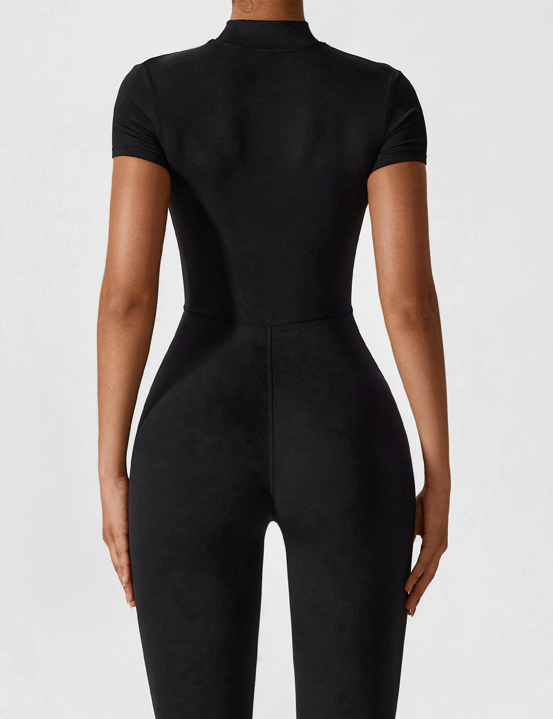 EB - Lange Ärmel/Kurze Ärmel Reißverschluss Jumpsuit für Frauen