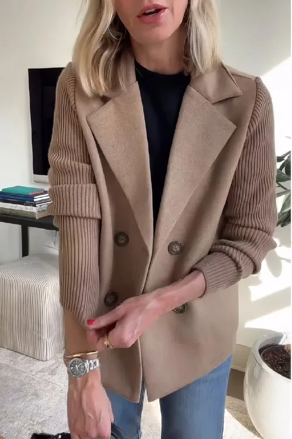 EB | Blazer mit Struktur Doppelreihige Schließung Elegant und Komfortabel