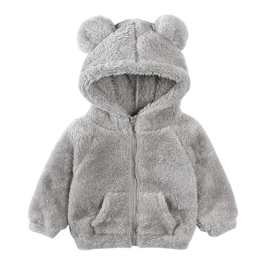 EB Comfort Modische Bären-Kinderjacke aus dickem Samt