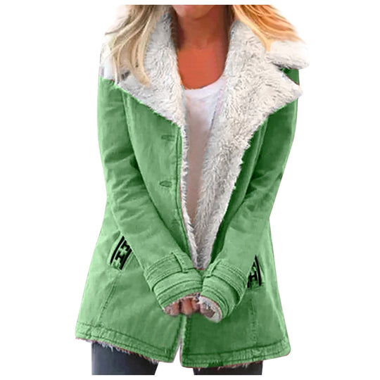 EB | Damen Winterjacke Mit Reverskragen Und Langen Ärmeln