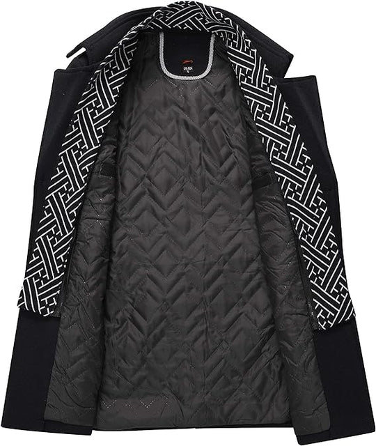 EB | Langer Mantel Herren Schwarz