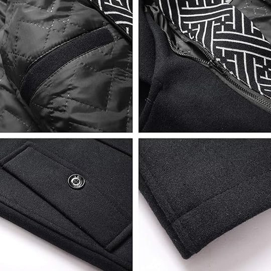 EB | Langer Mantel Herren Schwarz