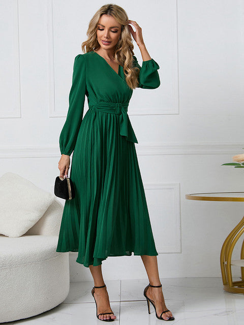 Jordyn I Kleid mit Gürtel und Falten
